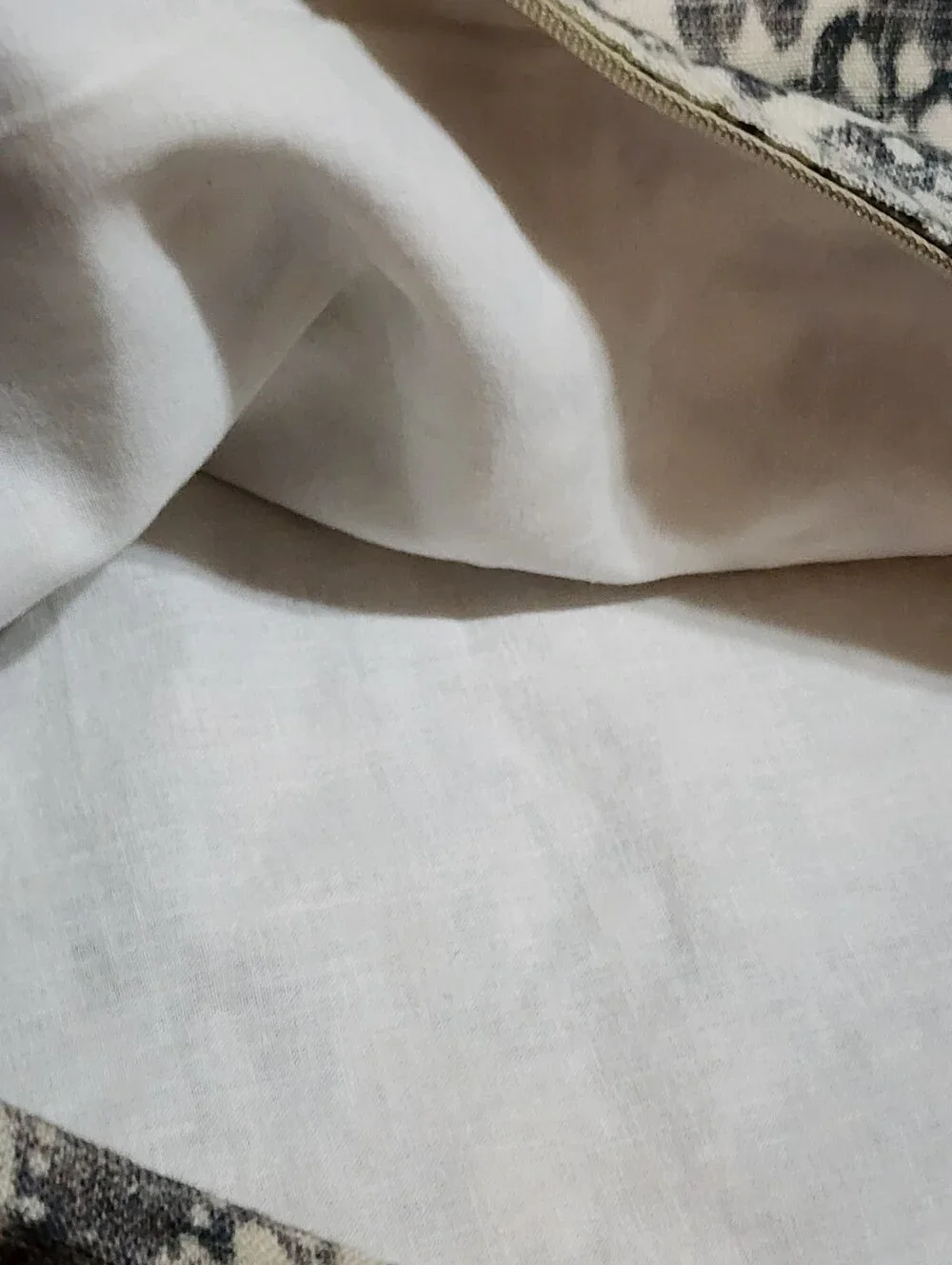 Pottery Barn Bernyce Linen Pillow Covers Set/2 20X20 Gray Ivory Floral Botanical